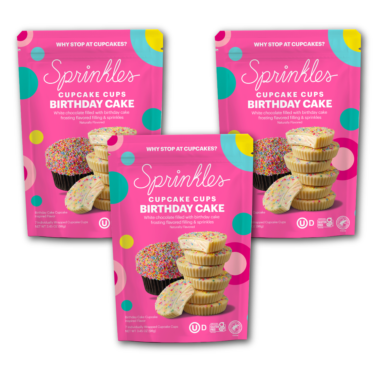 Birthday Cake Cupcake Cups (3 Pack)