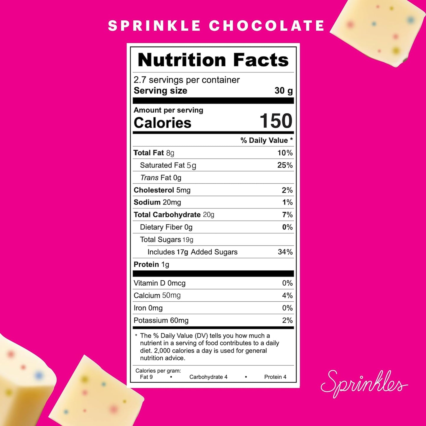 Sprinkle Premium White Chocolate Bar