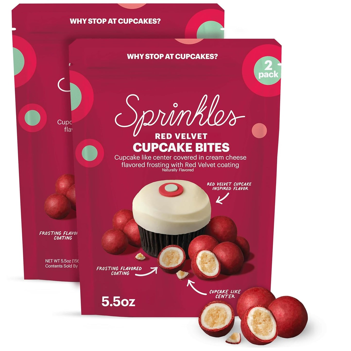 Sprinkles Cupcake Bites, Red Velvet Flavor (2 Pack)