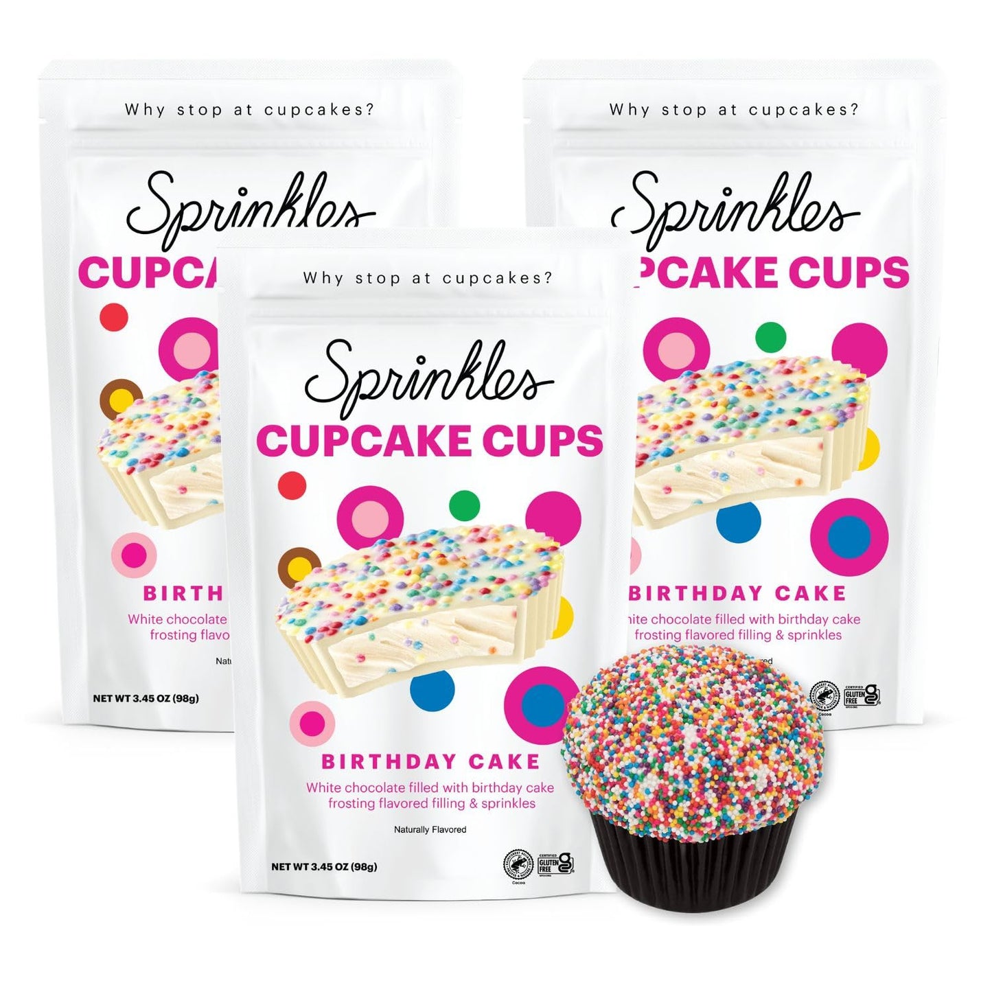 Birthday Cake Cupcake Cups (3 Pack)