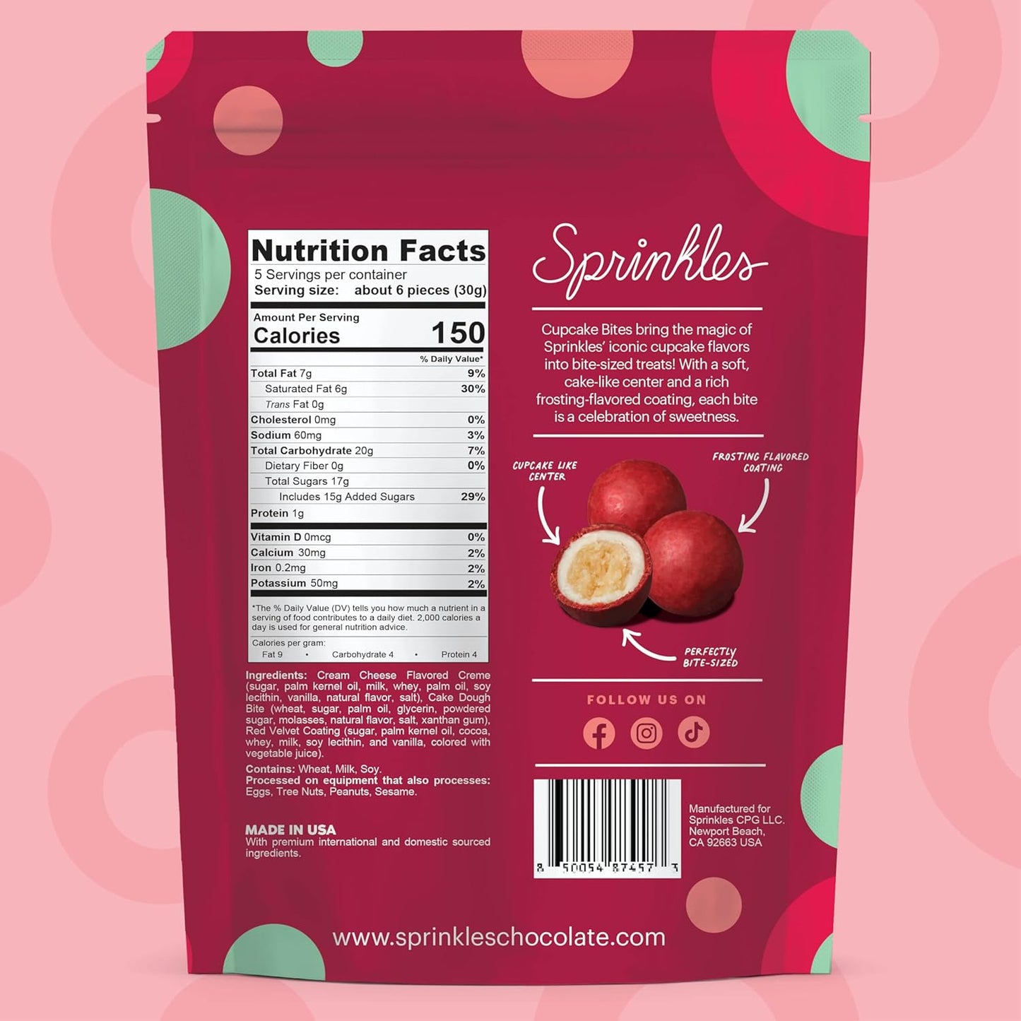 Sprinkles Cupcake Bites, Red Velvet Flavor (2 Pack)