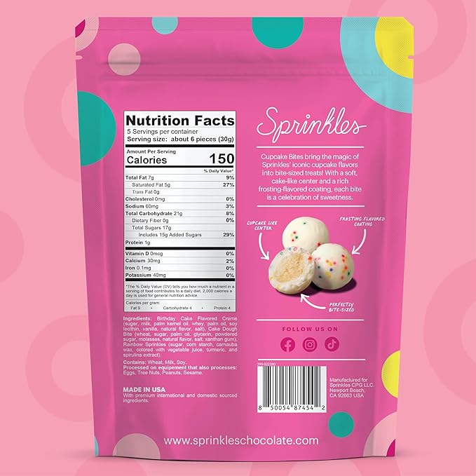 Sprinkles Cupcake Bites (2 Pack)