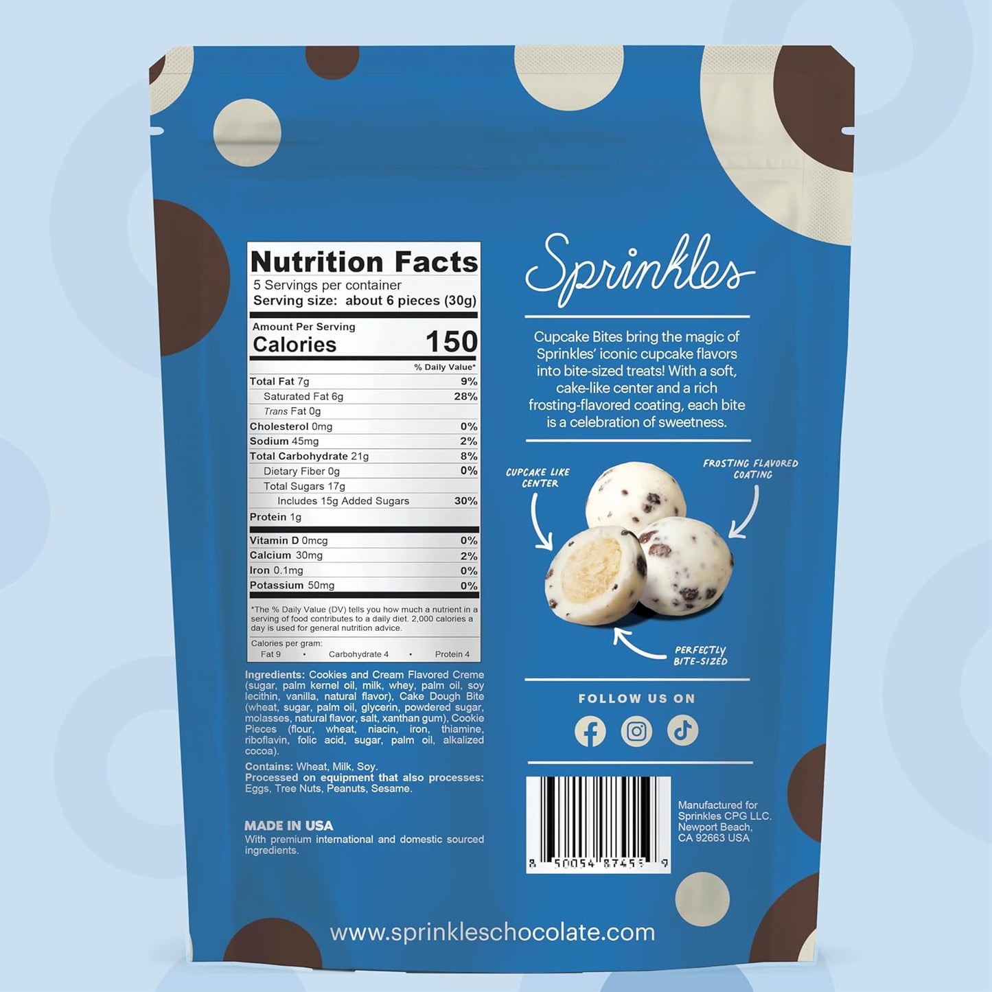 Cookies & Cream - Sprinkles Cupcake Bites (2 Pack)